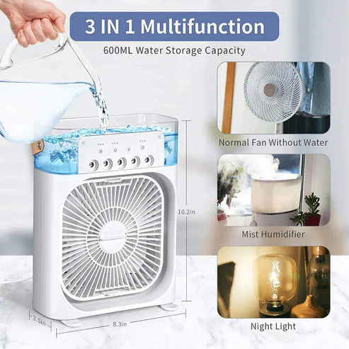 Aqua Mini Air Cooler Fan | Portable 4-in-1 | With Water Spray