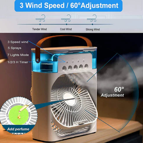 Aqua Mini Air Cooler Fan | Portable 4-in-1 | With Water Spray