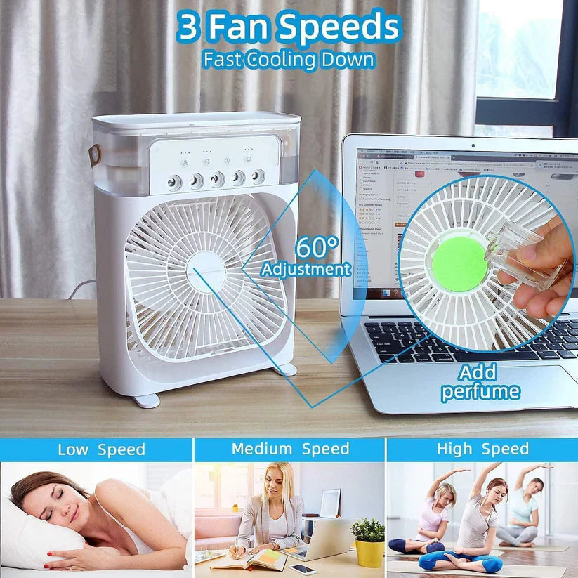 Aqua Mini Air Cooler Fan | Portable 4-in-1 | With Water Spray